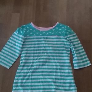 Teal stripped short sleeve t-shirt